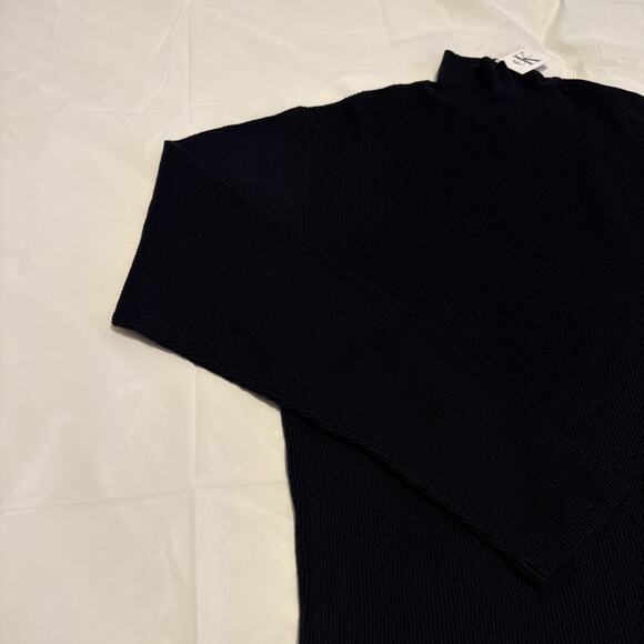 Calvin Klein Women’s Black Ribbed Turtleneck Sweater Size XL NWT $158 PNX621QM - Picture 4 of 9